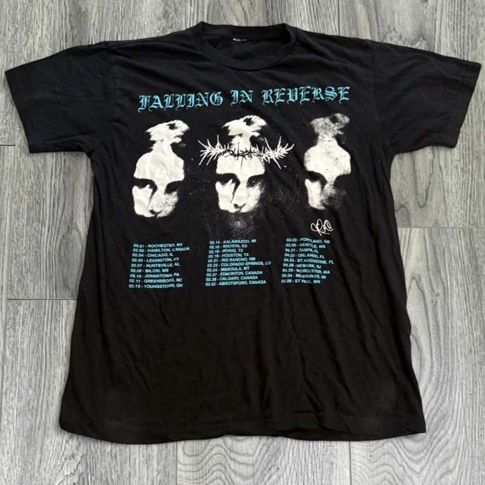 Falling In Reverse Rockzilla Tour T Shirt Medium 2023 Band Merch Ronnie Radke